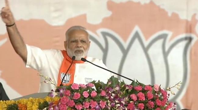 Modi addresses rally in Gujarat, praises BJP chief Amit Shah