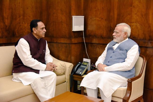 Gujarat CM meets PM Modi over flood situation in the state