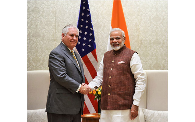 US Secretary of State Rex W. Tillerson calls on Prime Minister Modi