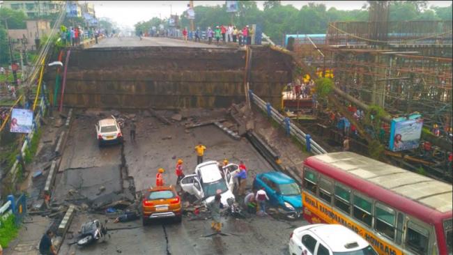 Several feared trapped as bridge collapses in south Kolkata, rescue ops underway