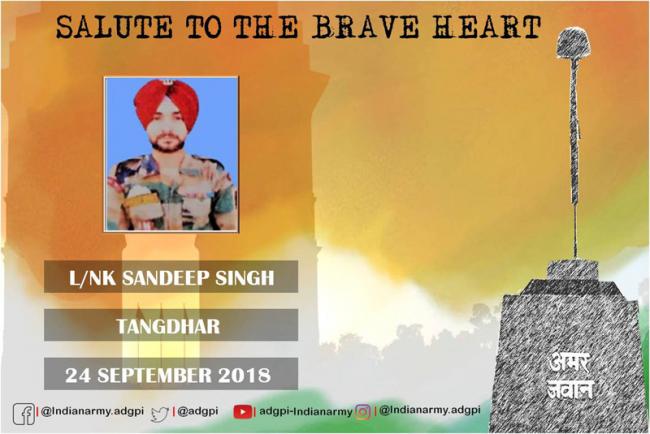 Surgical strike hero Lance Naik Sandeep Singh dies fighting terrorists in Jammu and Kashmir