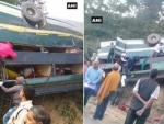 15 school children injured as bus falls off bridge in Chhattisgarh