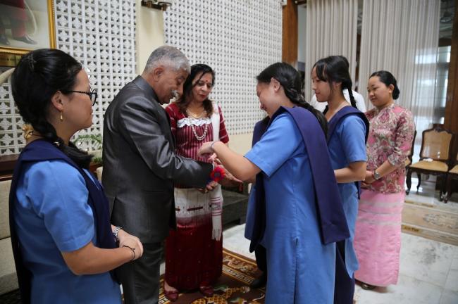 Arunachal Pradesh Governor, First Lady of the state celebrate Raksha Bandhan with school children and social organizations