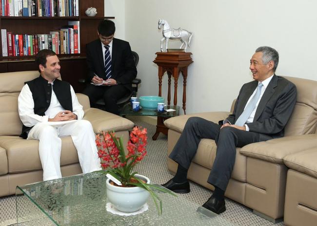 Rahul Gandhi meets Singapore's PM Lee Hsien Loong 