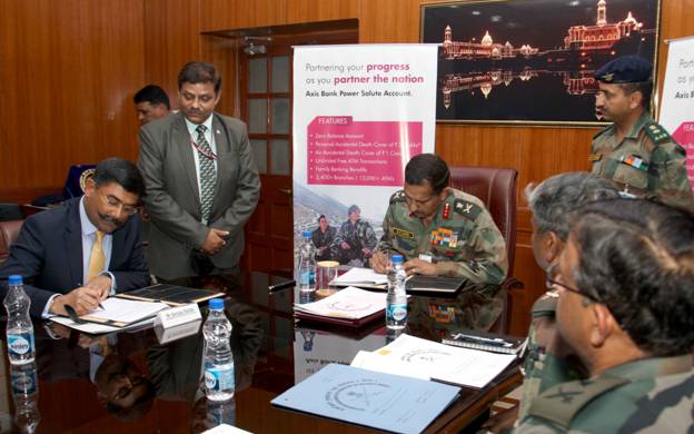 Indian Army, Axis Bank sign MoU