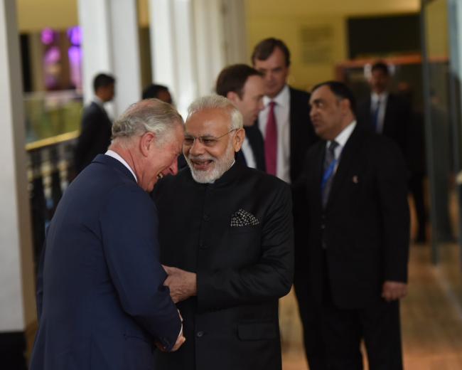 Prime Minister Narendra Modi meets Prince Charles 