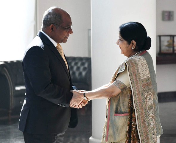 Maldives Foreign Minister Abdulla Shahid visits India