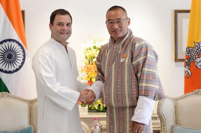 Rahul Gandhi meets Bhutanese PM Tshering Tobgay