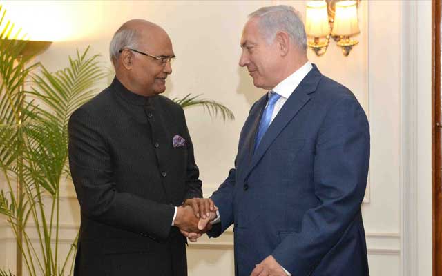 Prime Minister of Israel Benjamin Netanyahu calls on the President Kovind