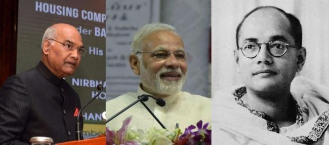 Image result for Kovind, Modi pay tributes to Netaji