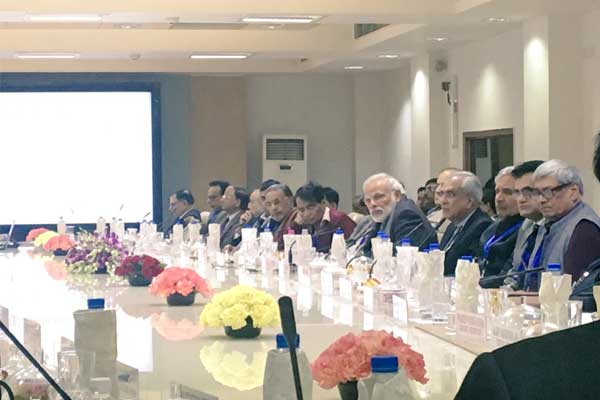 PM Narendra Modi attends NITI Aayogâ€™s interaction with economists and experts on â€œEconomic Policy â€“ The Road Aheadâ€