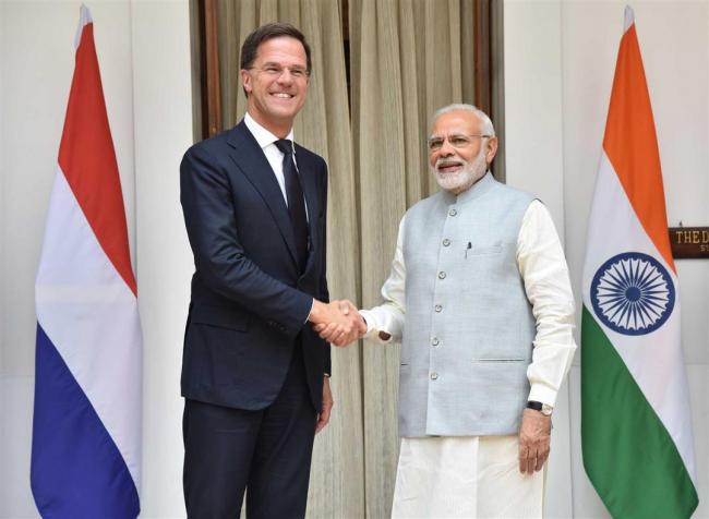 Prime Minister of the Kingdom of Netherlands, Mark Rutte, calls on Indian Prime Minister 