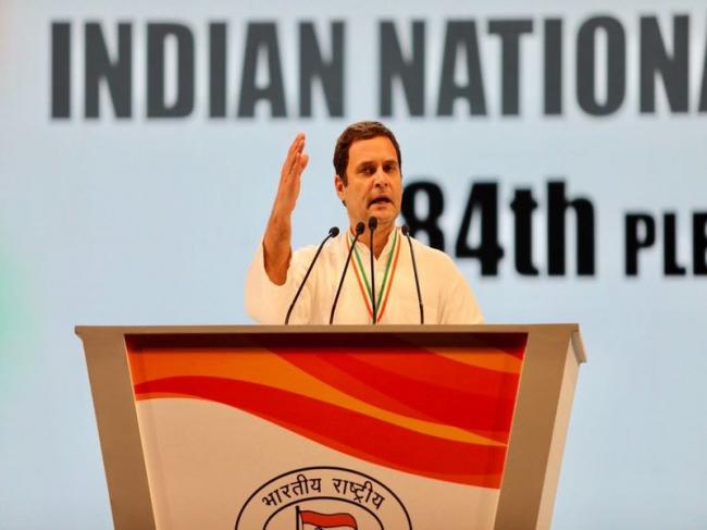 BJP using hatred and anger to divide nation, Congress stands for love : Rahul Gandhi at party plenary