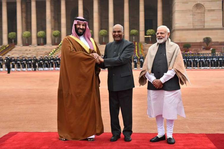 Saudi Crown Prince receives ceremonial welcome at Rashtrapati Bhavan