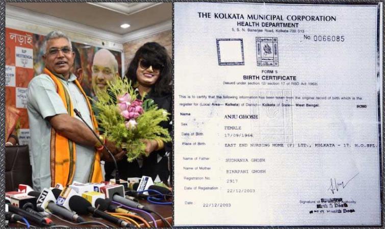 BJP furnishes KMC-issued birth certificate of Beder Meye Josna actor Anju Ghosh