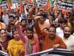 BJP Poorvanchal Morcha stages demonstration against Kejriwal's statement