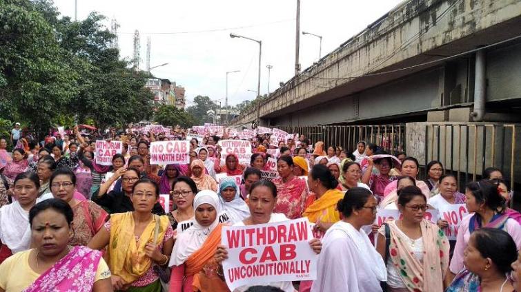 Civil society, students stage massive protest against Citizenship (Amendment) Bill in Manipur