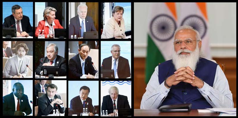 PM Modi participates in G7 session, says cyberspace remains an avenue for advancing democratic values