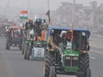 Protesting farmers take out tractor march against farm laws