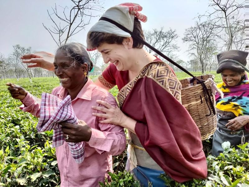 Assam elections: Priyanka Gandhi woos tea garden voters