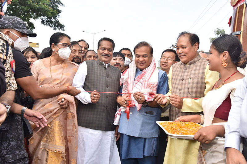 Assam CM Himanta Biswa Sarma dedicates Supermarket-GS Road flyover in Guwahati