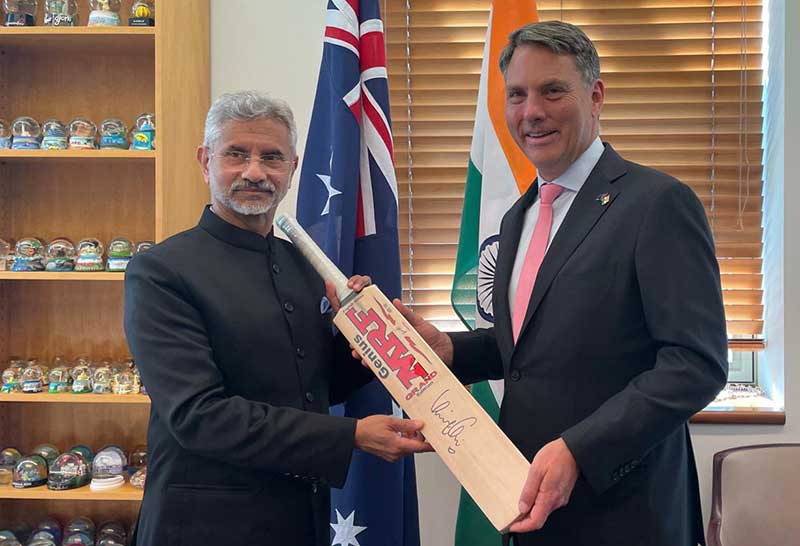 S Jaishankar meets Australian Deputy PM Richard Marles, gifts him cricket bat signed by Virat Kohli