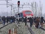 Kashmir: Providential escape for passengers after train derails in Budgam