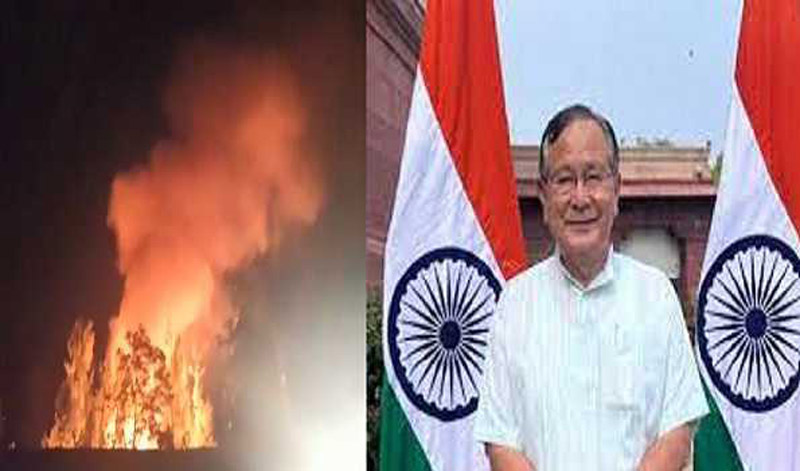 Manipur: Union Minister Ranjan's house set ablaze in Imphal