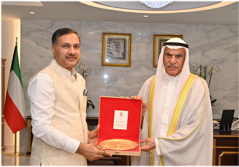 Indian Ambassador Adarsh Swaika meets Kuwait National Assembly Speaker Ahmed Al-Sadoun, discusses prospects of bilateral relations