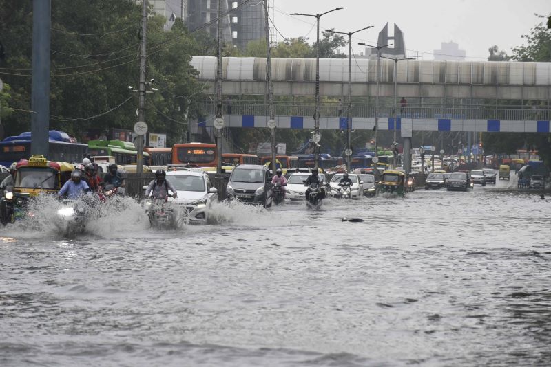 Delhi receives heavy rainfall, several areas waterlogged; more showers expected today