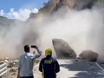 Huge landslide on Badrinath National Highway, massive portion of hill crumbles on road