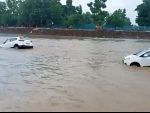 Uttarakhand: Overflowing seasonal river washes away vehicles in Haridwar