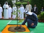 India-UAE: Visiting Abu Dhabi Crown Prince plants tree in Delhi's Rajghat in keeping with tradition