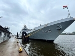 Indian Navy's frontline frigate INS Tabar arrives in Hamburg for three-day visit