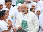 PM Modi addresses yoga practitioners at Dal Lake in Kashmir on International Yoga Day