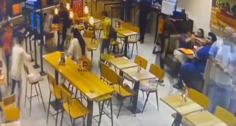 Videograb of Delhi Burger King murder/ courtesy: X