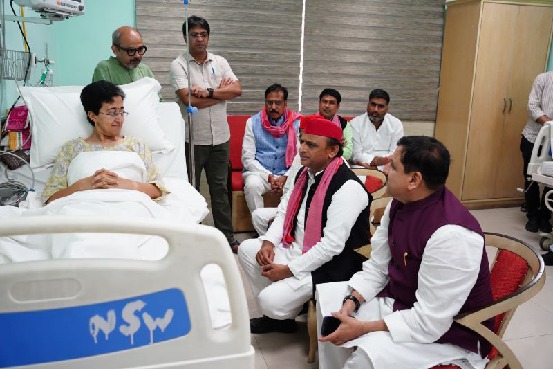 Atishi is brave, knows how to fight for people: Akhilesh Yadav visiting ailing AAP leader at Delhi hospital