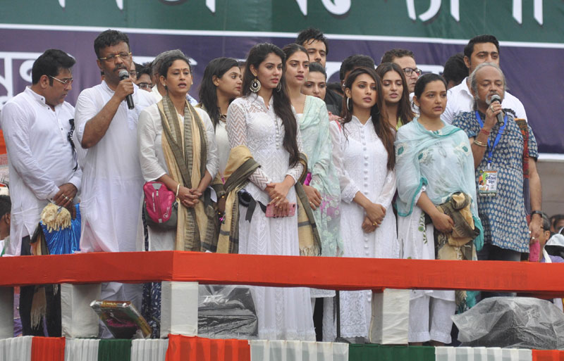 Tollywood personalities at Mamata Banerjee