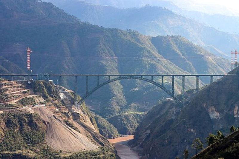 World's Highest Rail Bridge: Railway Officials Make Crucial Inspection ...