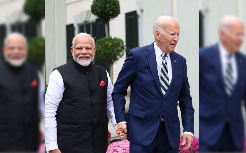 Biden welcomes Modi at his Delaware residence with a hug. Image Credit: PMO India X page