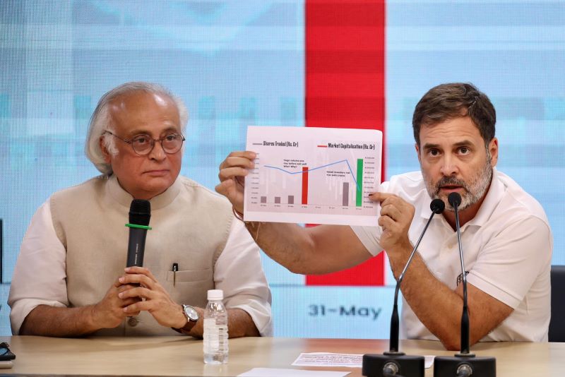 Rahul Gandhi demands probe into stock market moves during polls, calls Modi's investment advice for June 4 'criminal act'