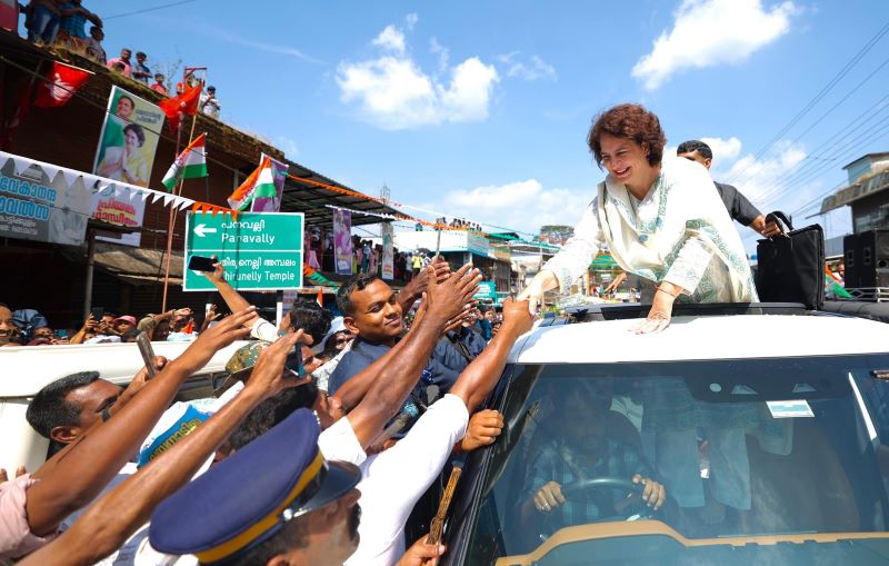 Priyanka Gandhi Vadra on campaign trail in Wayanad | Photo courtesy: Priyanka Gandhi Vadra Facebook page