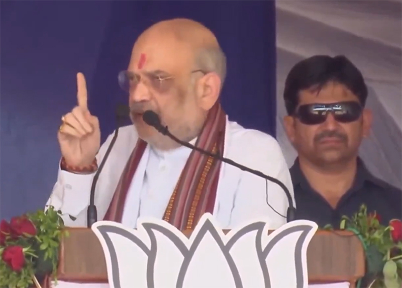 Amit Shah cautions people against 'urban Naxals' AAP, Congress in poll rally at Gujarat's Bharuch