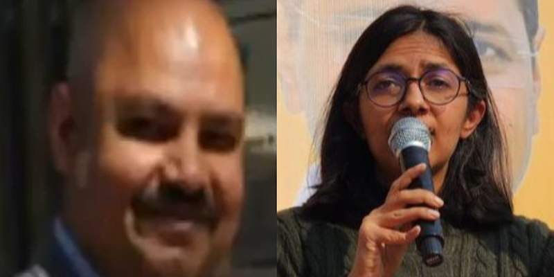 Bibhav Kumar (L) and Swati Maliwal (R) | Photo courtesy: Screenshot grab/Swati Maliwal X handle