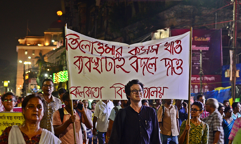 Kolkata witnesses massive rally in demand of justice for RG Kar victim on eve of Mahalaya