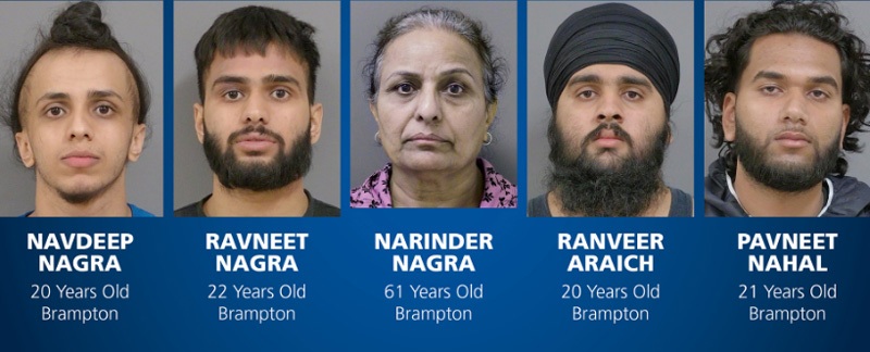 Canada: Police arrest five Punjab-origin people for suspected drug, arms smuggling