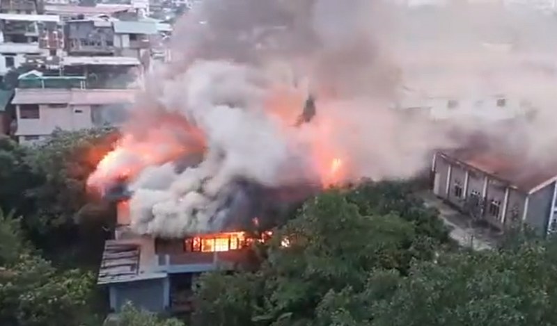 Huge fire engulfs building close to Manipur secretariat near CM N Biren Singh's residence