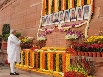 PM Modi pays tribute to 2001 parliament attack soldiers