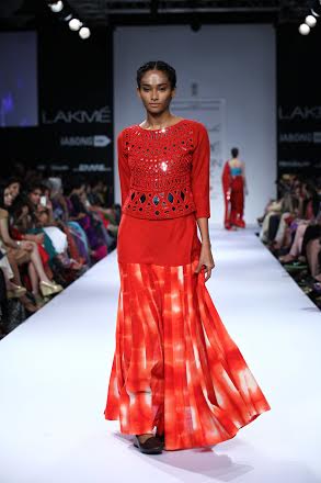 Sonal Singh Chauhan walks ramp at LFW