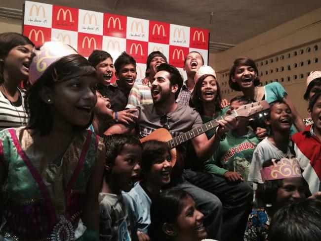 Ayushmann takes part in 'No TV Day', spends day with  underprivileged children